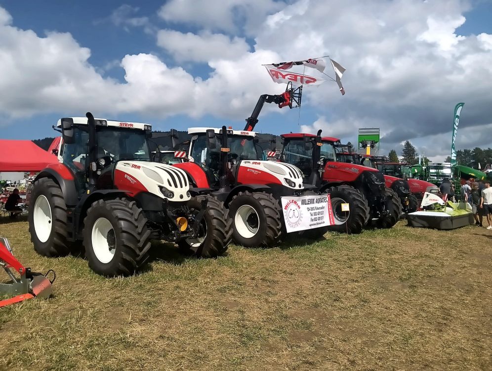 Steyer und Case IH präsentierten sich gemeinsam am Stand von Willemin Agratec. Bild: BG